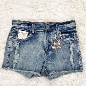 Vanilla‎ Star Medium Wash High Waisted Stretch Cutoff Jean Shorts Size 3 NEW